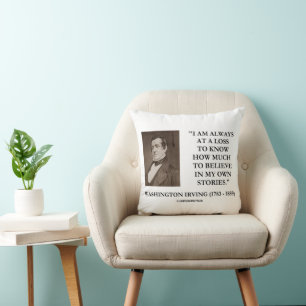 Almofada Washington Irving Sempre Com Perdas Acredita Em Hi