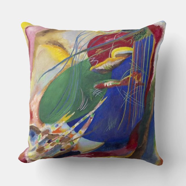 Almofada Wassily Kandinsky Painting with Three Spots (Frente)