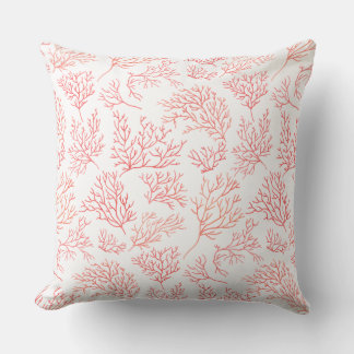 Almofada Watercolor Coral Patterned