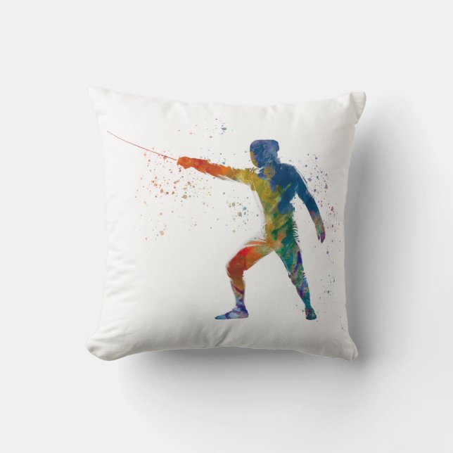 Almofada watercolor fencing (Frente)