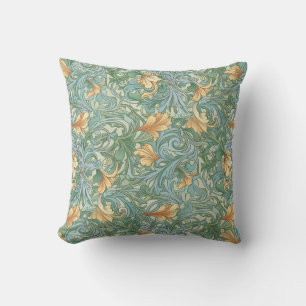 Almofada Watercolor Floral Art Nouveau Wallpaper Design