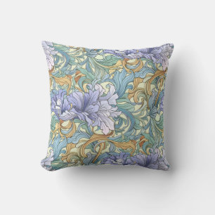 Almofada Watercolor Floral Art Nouveau Wallpaper Design