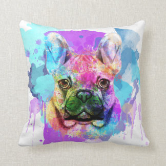 Almofada Watercolor French Bulldog, Bulldog Francês