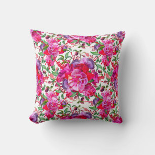 Almofada Watercolor Fuchsia Blooms