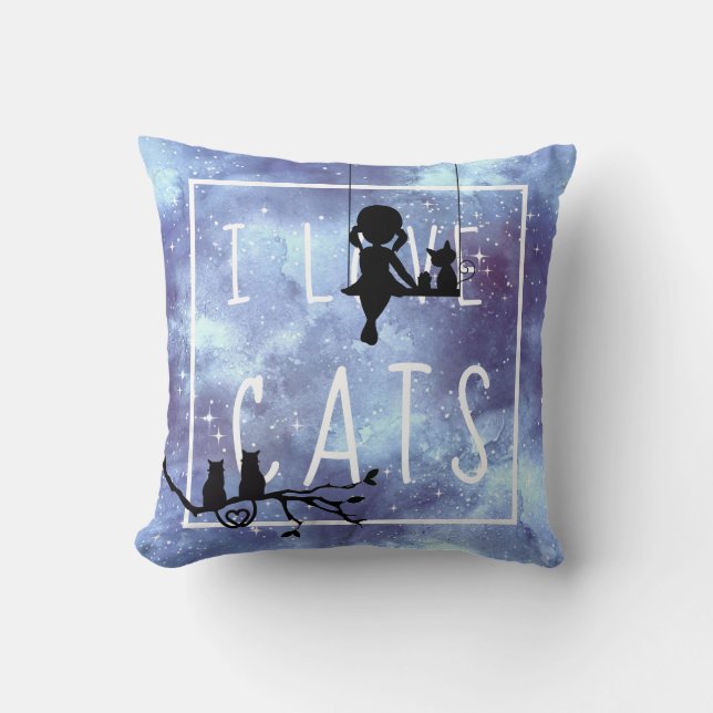 Almofada Watercolor Galaxy Girl (Frente)