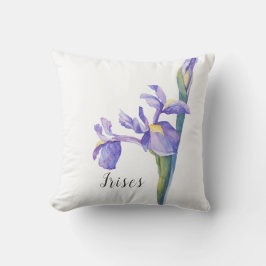 Almofada Watercolor Iris Floral