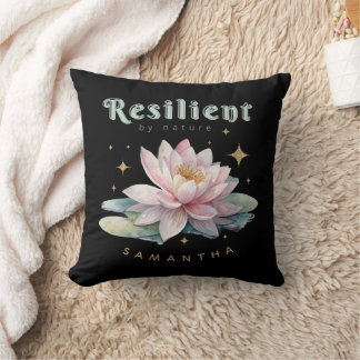 Almofada watercolor lotus flower motivational personalized