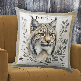 Almofada Watercolor Lynx Big Cat