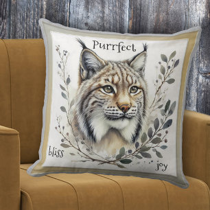 Almofada Watercolor Lynx Big Cat
