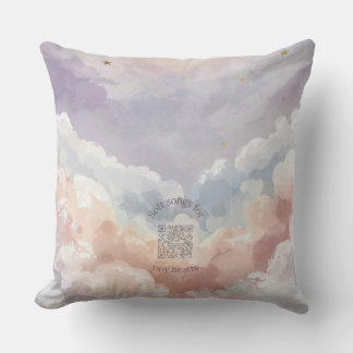Almofada Watercolor Moon & Cloud Nursery Pillow | Music