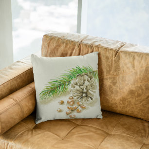 Almofada Watercolor Pinõn Loucos Pinecone Novo México