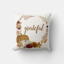 Almofada Watercolor Pumpkins Grateful Boho