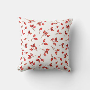 Almofada Watercolor Roseqs Red and White. Travesseiro decor