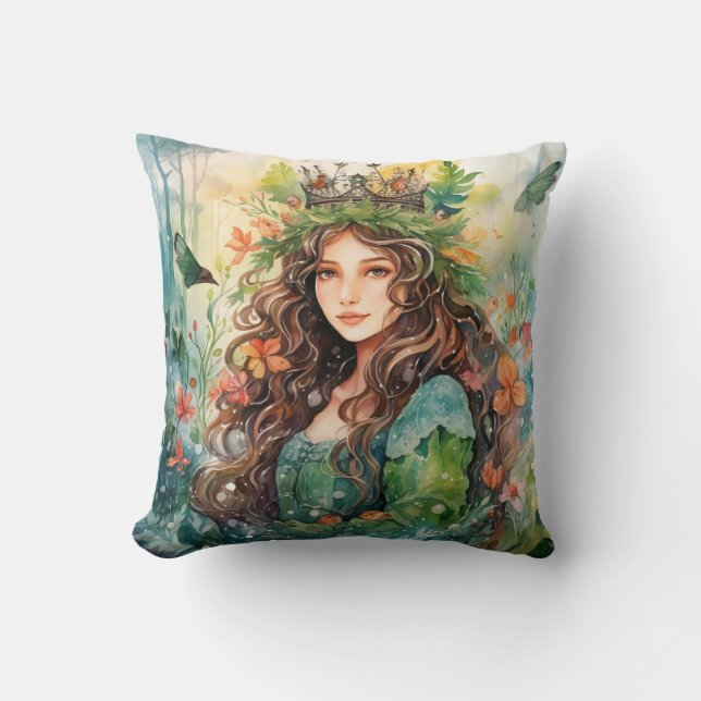 Almofada Watercolour Forest Princess (Frente)