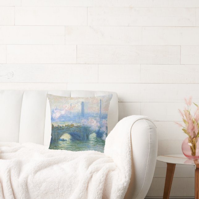 Almofada Waterloo Bridge, Londres, por Claude Monet (Sofá)