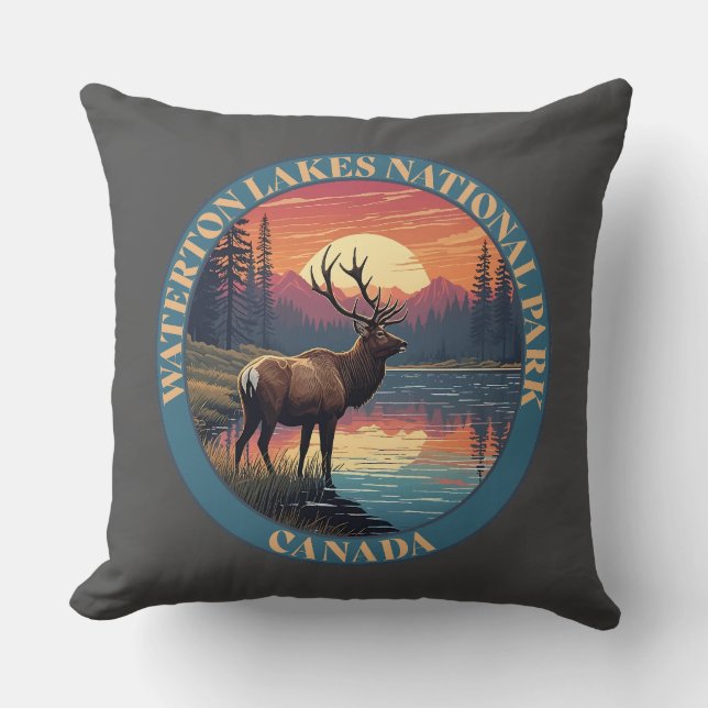 Almofada Waterton Lakes National Park of Canada (Frente)