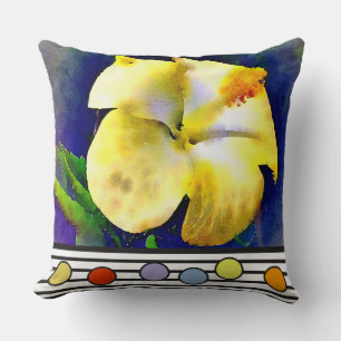 Almofada WateryYellow Hibiscus