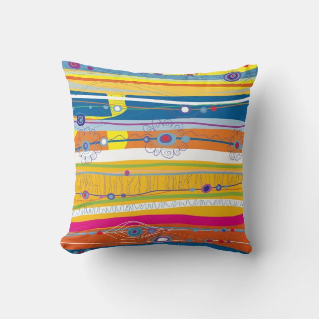 Almofada Wave Pattern Throw Pillow (Frente)