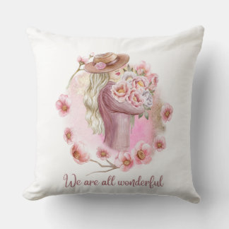 Almofada We Are All Wonderful Floral Pillow