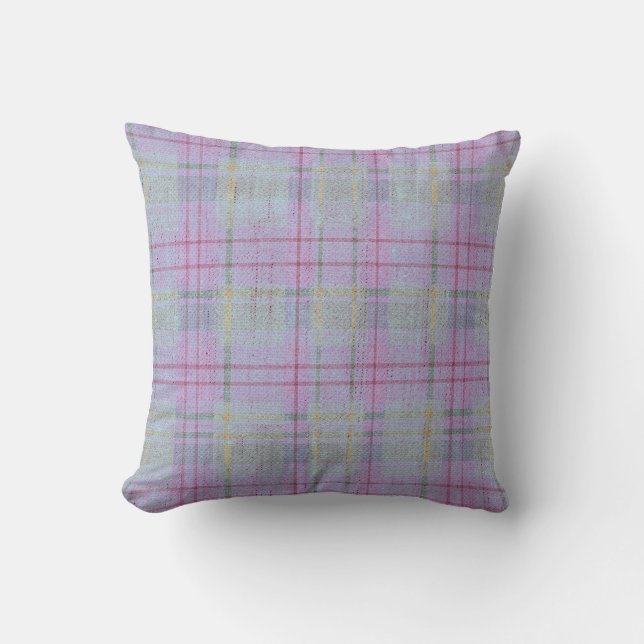 Almofada  Weathered Lavender Plaid  (Frente)