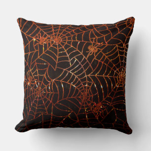 Almofada Webs De Aranha Laranja Estimulante