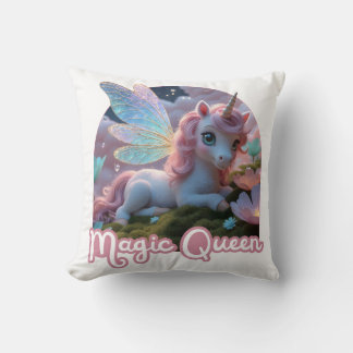 Almofada Weißes Einhorn mit Flügeln - Magic Queen