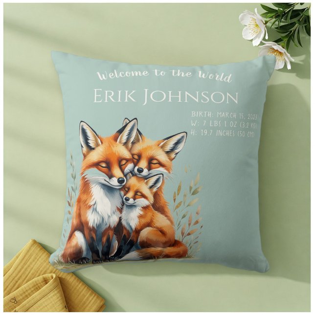 Almofada Welcome to the World - Personalized Birth Pillow  (Criador carregado)