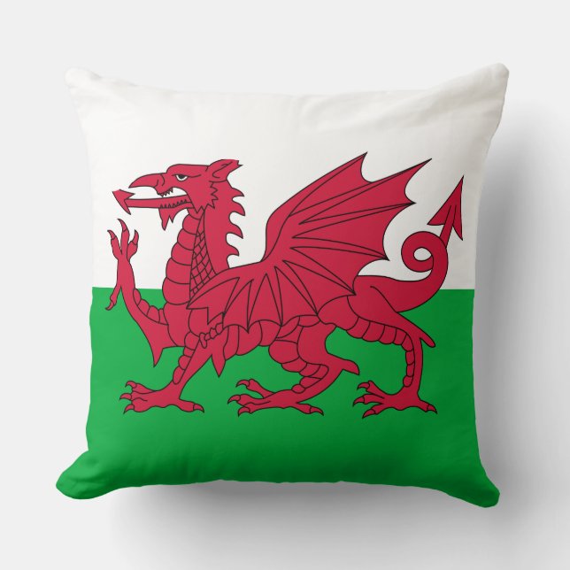 Almofada Welsh Flag (País de Gales) (Welsh Dragon) (Frente)