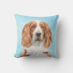 Almofada Welsh Springer Spaniel Painting - Arte Original de