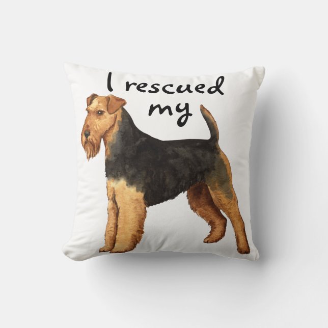 Almofada Welsh Terrier Rescue (Frente)