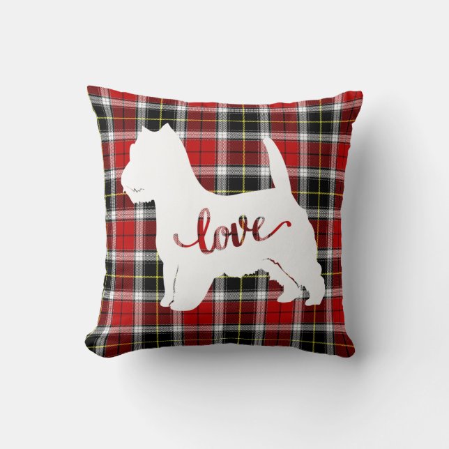 Almofada West Highland Terrier Dog Breed Love T-Shirt (Frente)