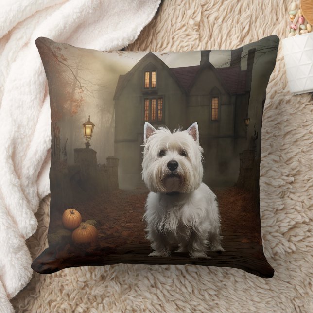 Almofada West Highland White Terrier Halloween Scareen (Cobertor)