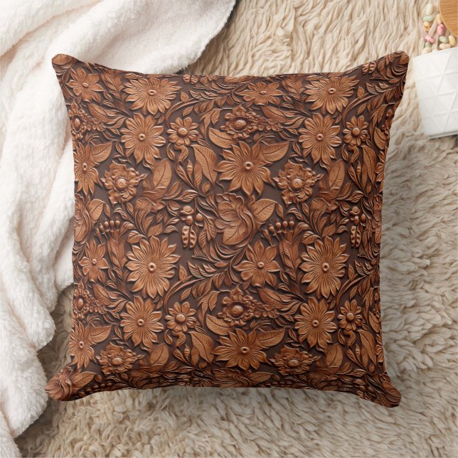 Almofada Western Cowgirl Brown Floral (Cobertor)