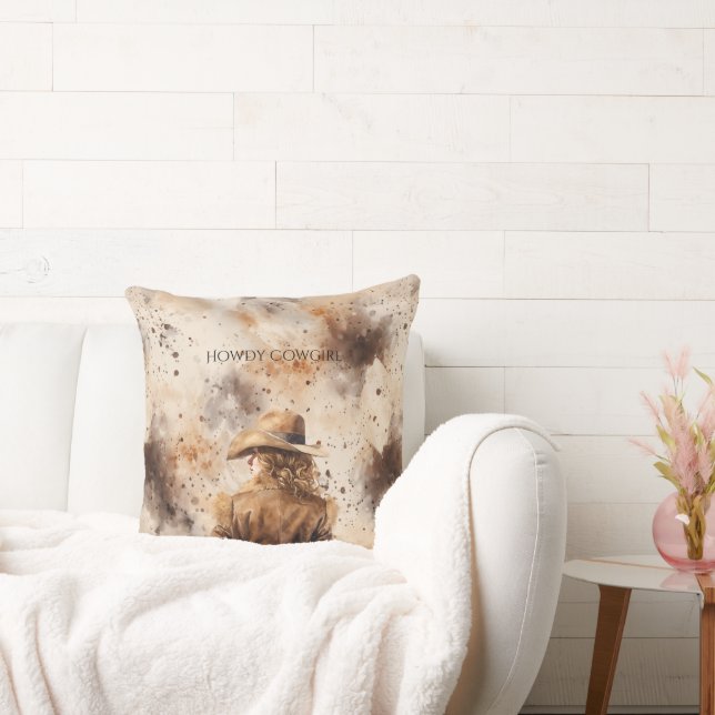 Almofada Western Cowgirl Horse Floral (Sofá)