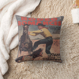 Almofada Western Rodeo Cowboy Calf Roping Rodeo Romance