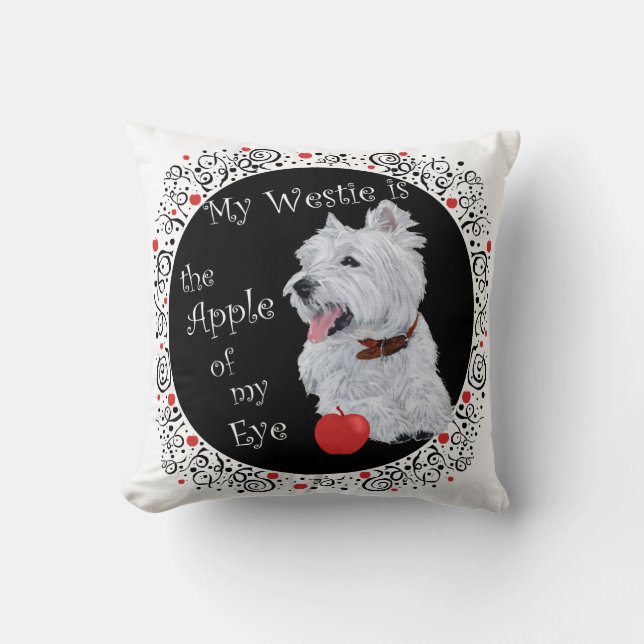 Almofada Westie Apple do meu TRAVESSEIRO (Frente)