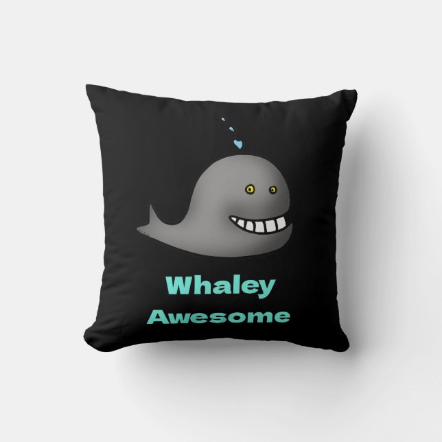 Almofada Whaley Awesome Funny Whale Pun Design (Frente)