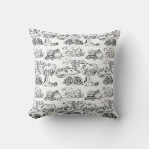 Almofada WHEATEN Terrier Black Toile & Gingham