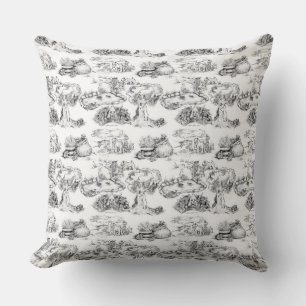 Almofada WHEATEN Terrier Black Toile & Gingham