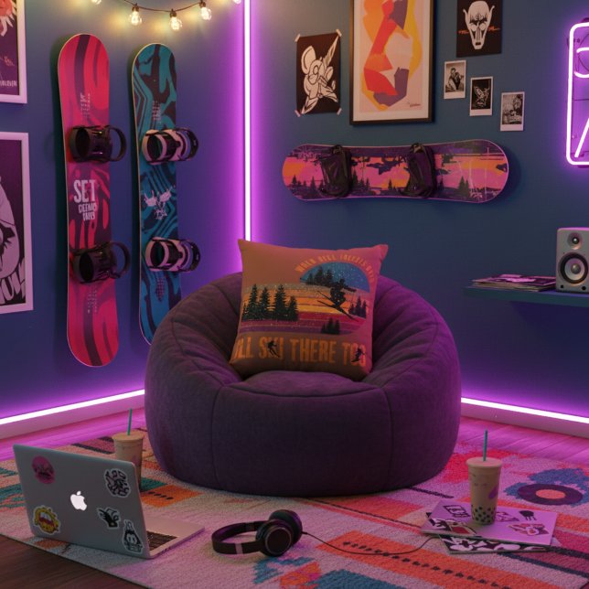 Almofada When Hell Freezes Over I'll Ski There Too Ember (If your room had a personality, it would absolutely pick this pillow.)