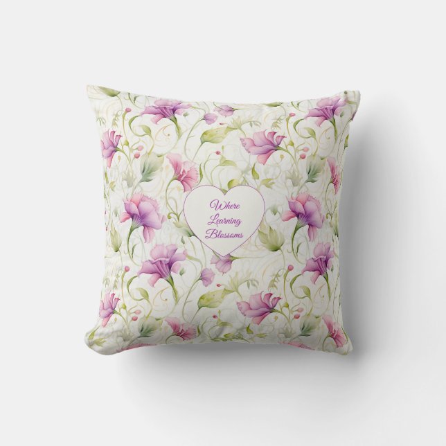 Almofada Where Learning Blossoms (Frente)