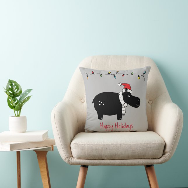 Almofada Whimsic Christmas Hippo (Cadeira)