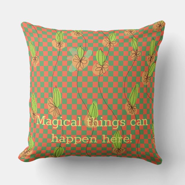 Almofada Whimsical, Artsy Magia Divertida (Frente)