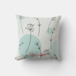 Almofada Whimsical Botanical Throw Pillow Cotton