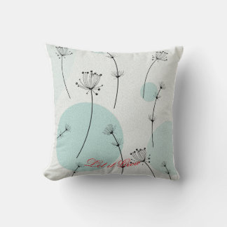 Almofada Whimsical Botanical Throw Pillow Cotton