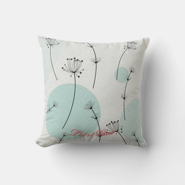 Almofada Whimsical Botanical Throw Pillow Cotton (Frente)