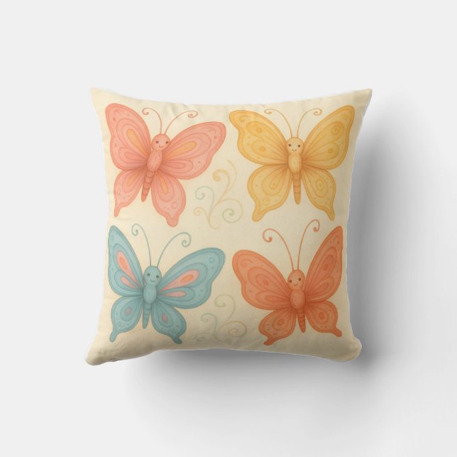 Almofada Whimsical  Butterflies  (Verso)
