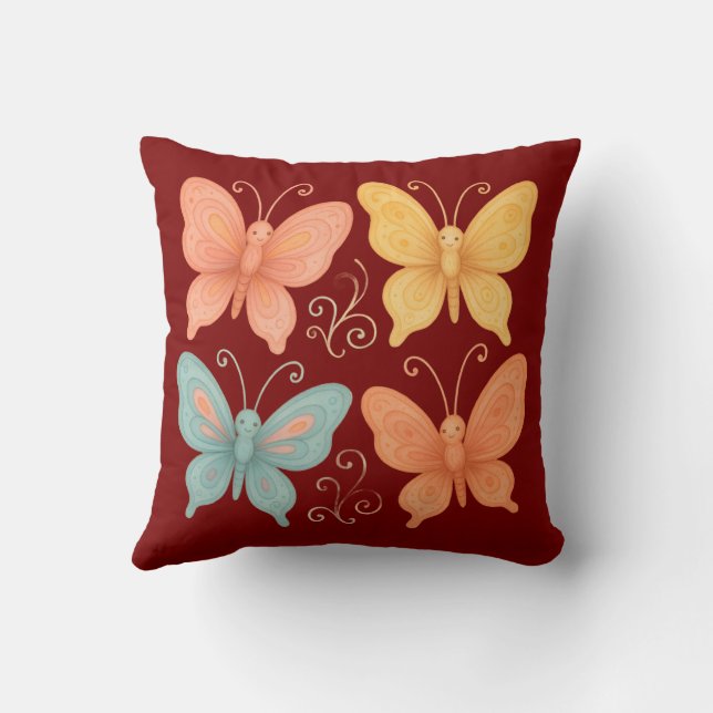 Almofada Whimsical Butterflies (Verso)