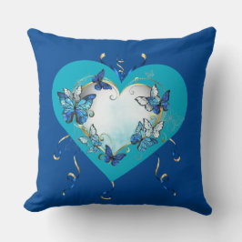Almofada Whimsical Butterflies Heart Pillow