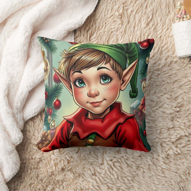 Almofada Whimsical Cartoon Elf | Christmas (Cobertor)